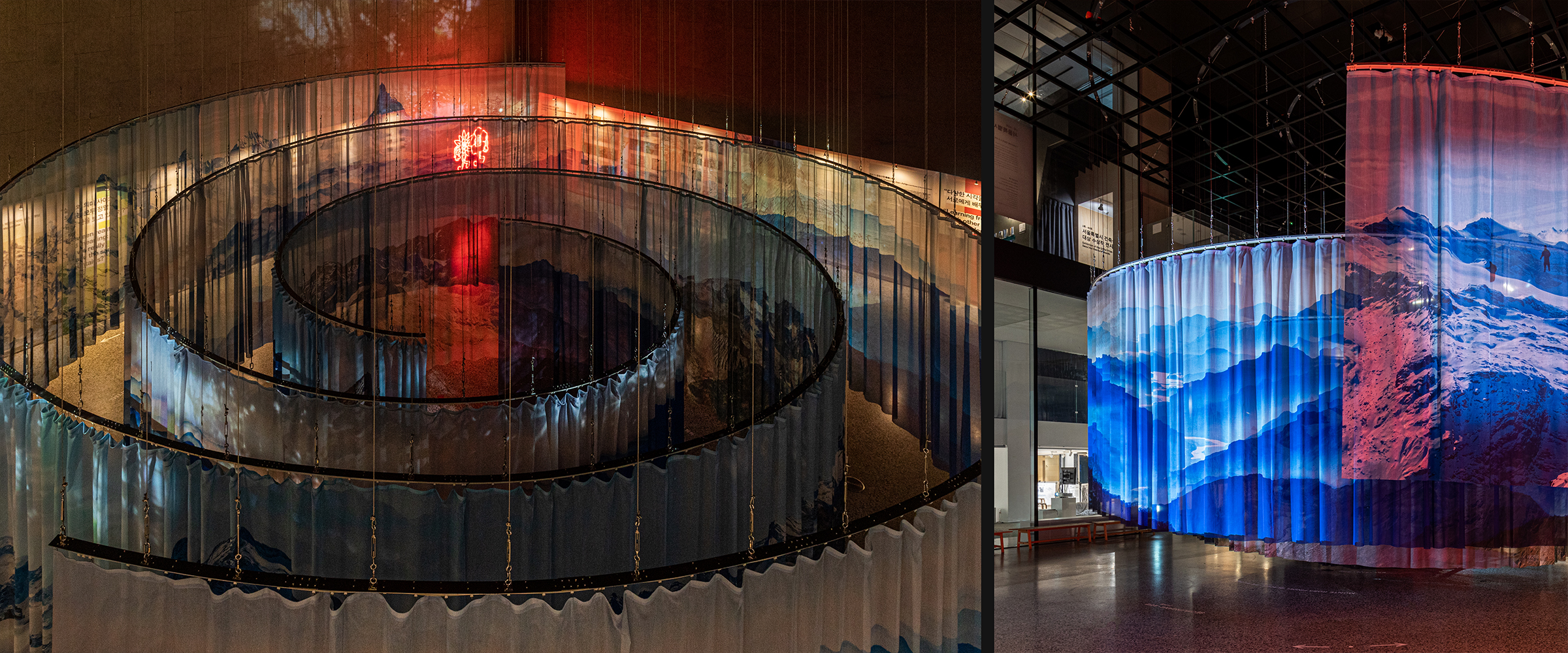 한국-스위스 수교 60주년 교류전: '첩첩산중' 전시 디자인